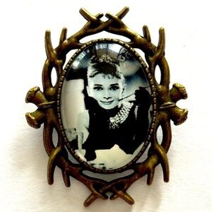 Audrey Hepburn Brooch, NWT, Handmade